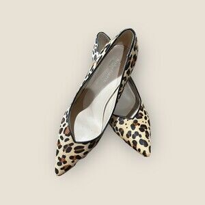 Marc Fisher Caitlin 5 Leopard Print Chunky Heel, Size 8